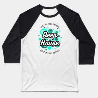 DEEP HOUSE  - bubbles (black) Baseball T-Shirt